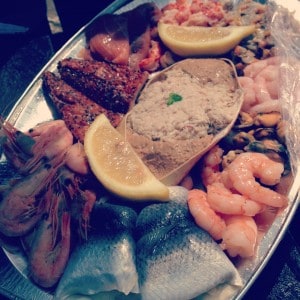Seafood Platter in Mersea Island, amazing lunch!