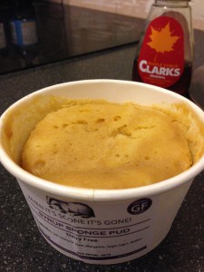 Gluten Free Sponge Pudding in all its glory before heating!