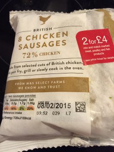 Marks and Spencer Gluten Free Chicken Sausages!