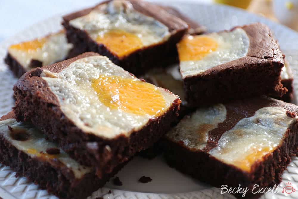 Gluten Free 'Sunny Side Up' Easter Cheesecake Brownies - Dairy Free too!