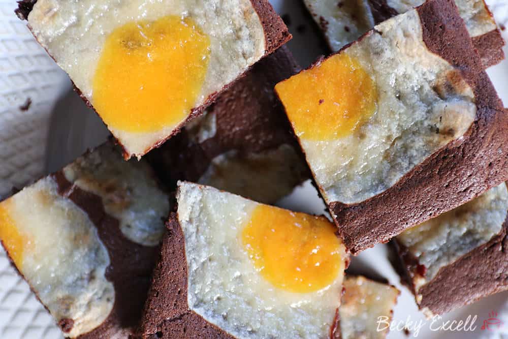 Gluten Free 'Sunny Side Up' Easter Cheesecake Brownies - Fried Eggs!