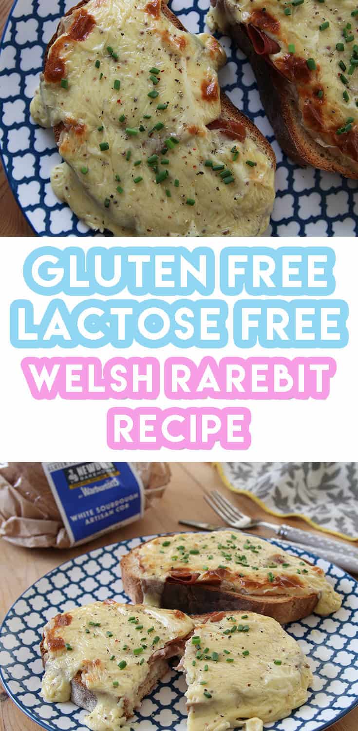 Pin me! Welsh Rarebit Recipe (gluten free & lactose free)