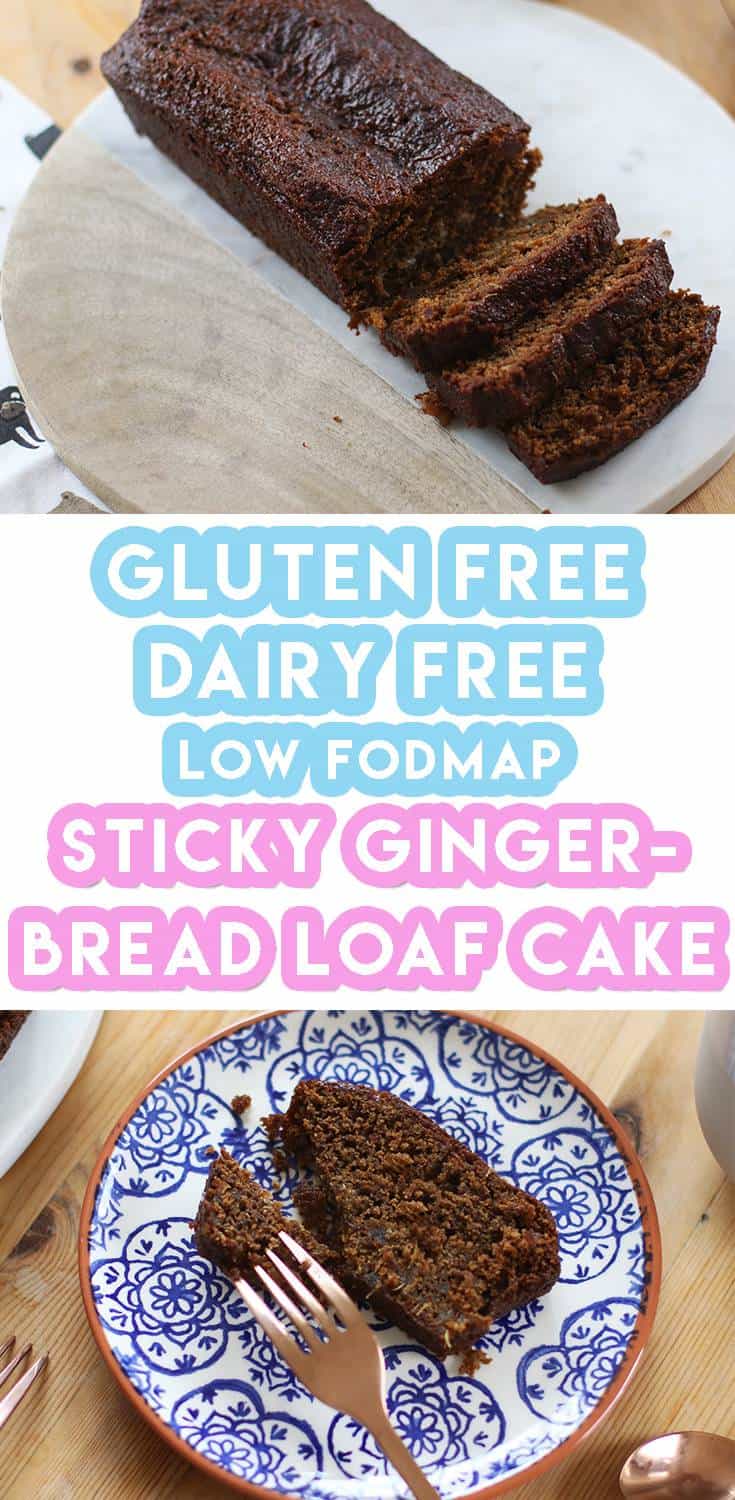 Sticky Gluten Free Gingerbread Loaf Cake