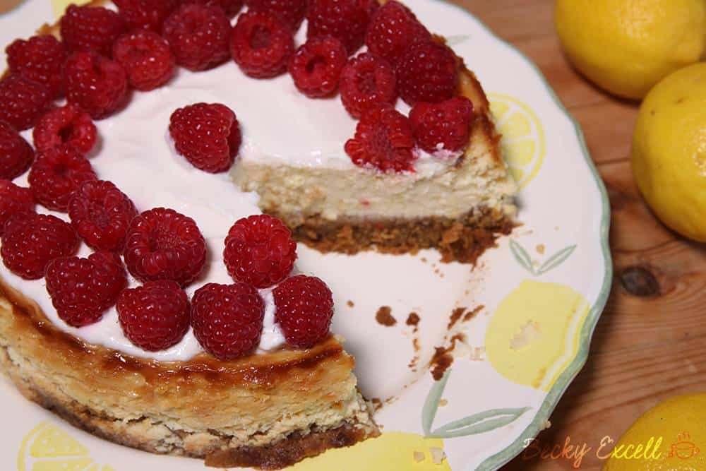 Gluten free baked lemon cheesecake recipe (dairy free and low FODMAP)