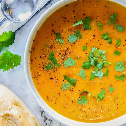 5-Ingredient Gluten Free Carrot and Coriander Soup Recipe (dairy free)