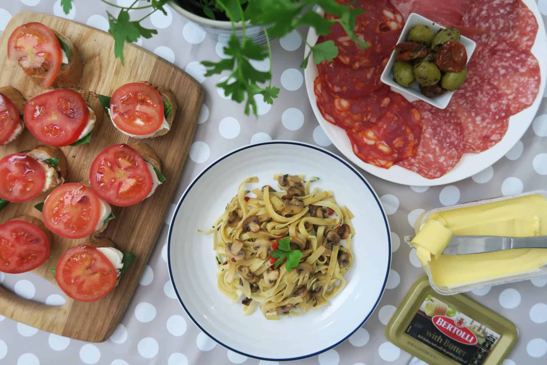 My Gluten Free Tagliatelle with Garlic Mushrooms Recipe (vegan, low FODMAP)