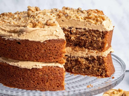 Gluten-free Coffee & Walnut Cake Recipe - BEST EVER! (dairy free)