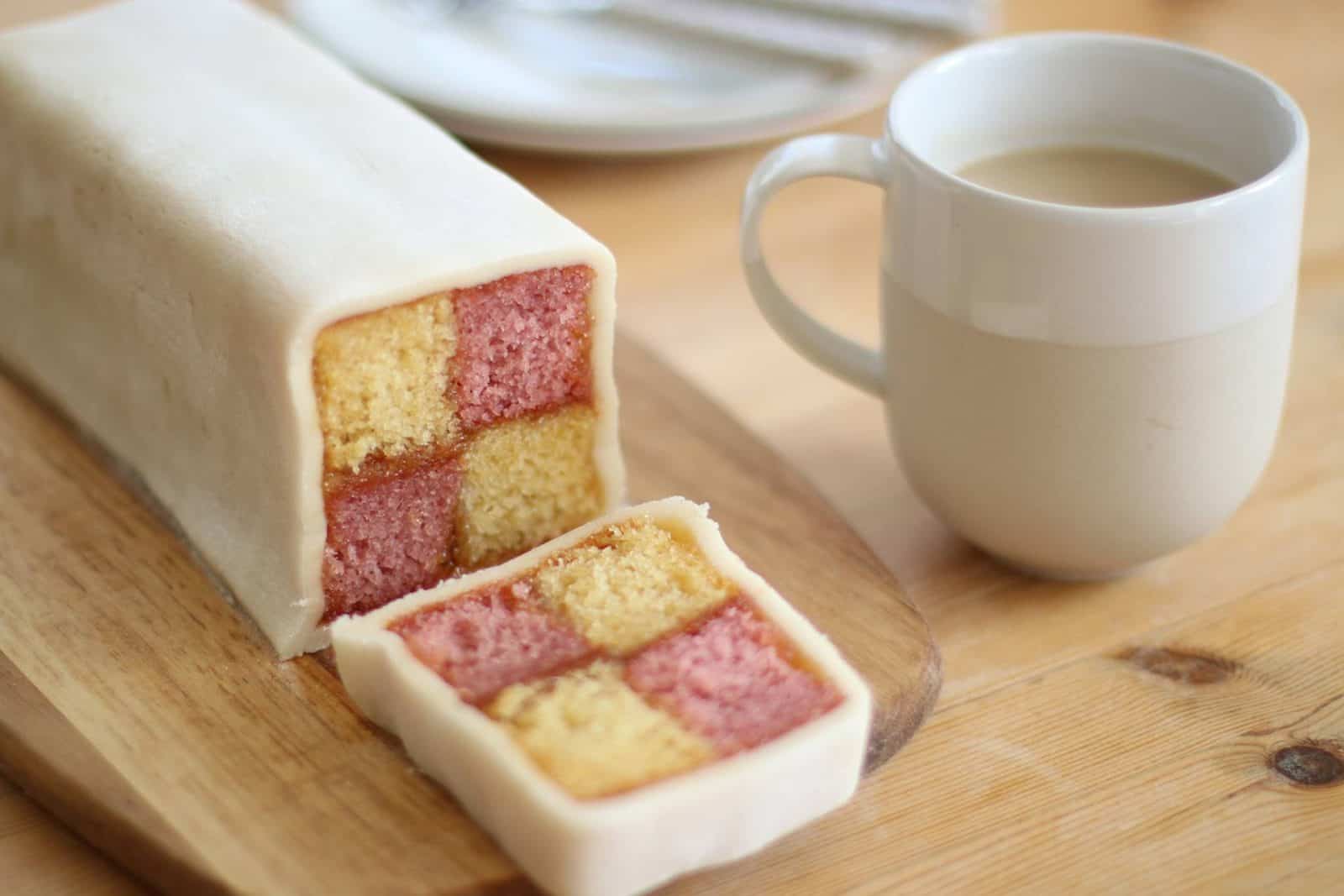 gluten free Battenberg cake