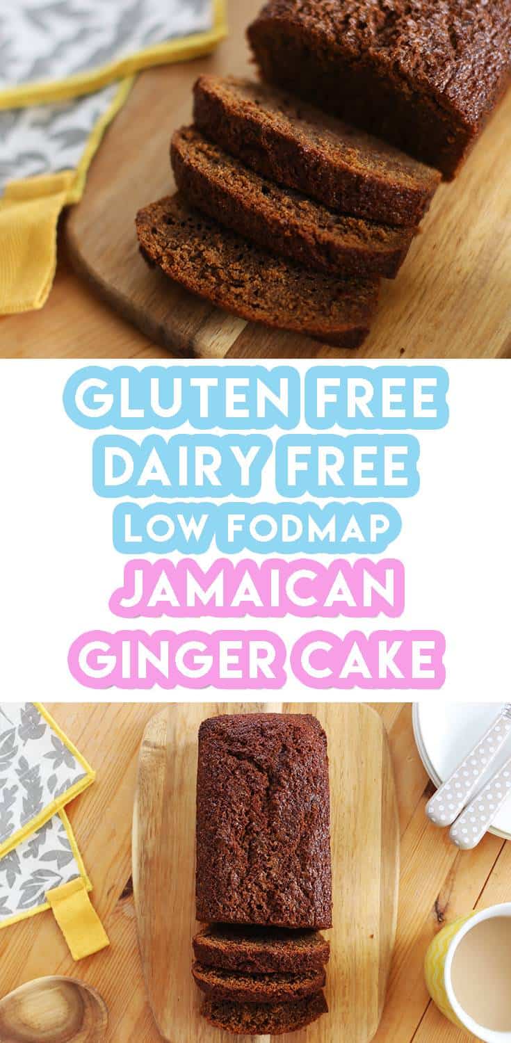 Gluten free Jamaican ginger loaf cake recipe (dairy free low FODMAP)