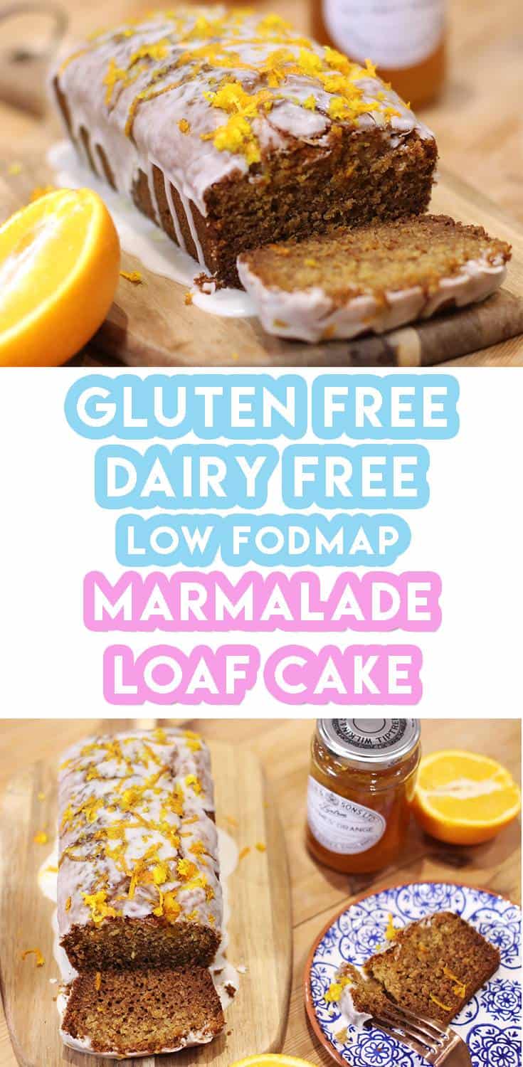 Gluten free marmalade loaf cake recipe (dairy free low FODMAP)