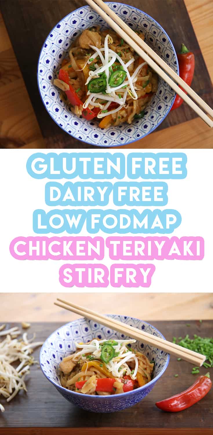 Gluten free Teriyaki chicken stir fry recipe (dairy free and low FODMAP too!)