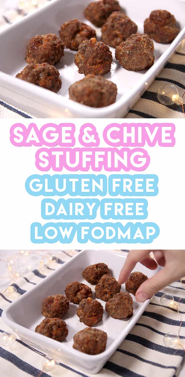 Sage & Chive Low FODMAP Stuffing Recipe (gluten free & dairy free)