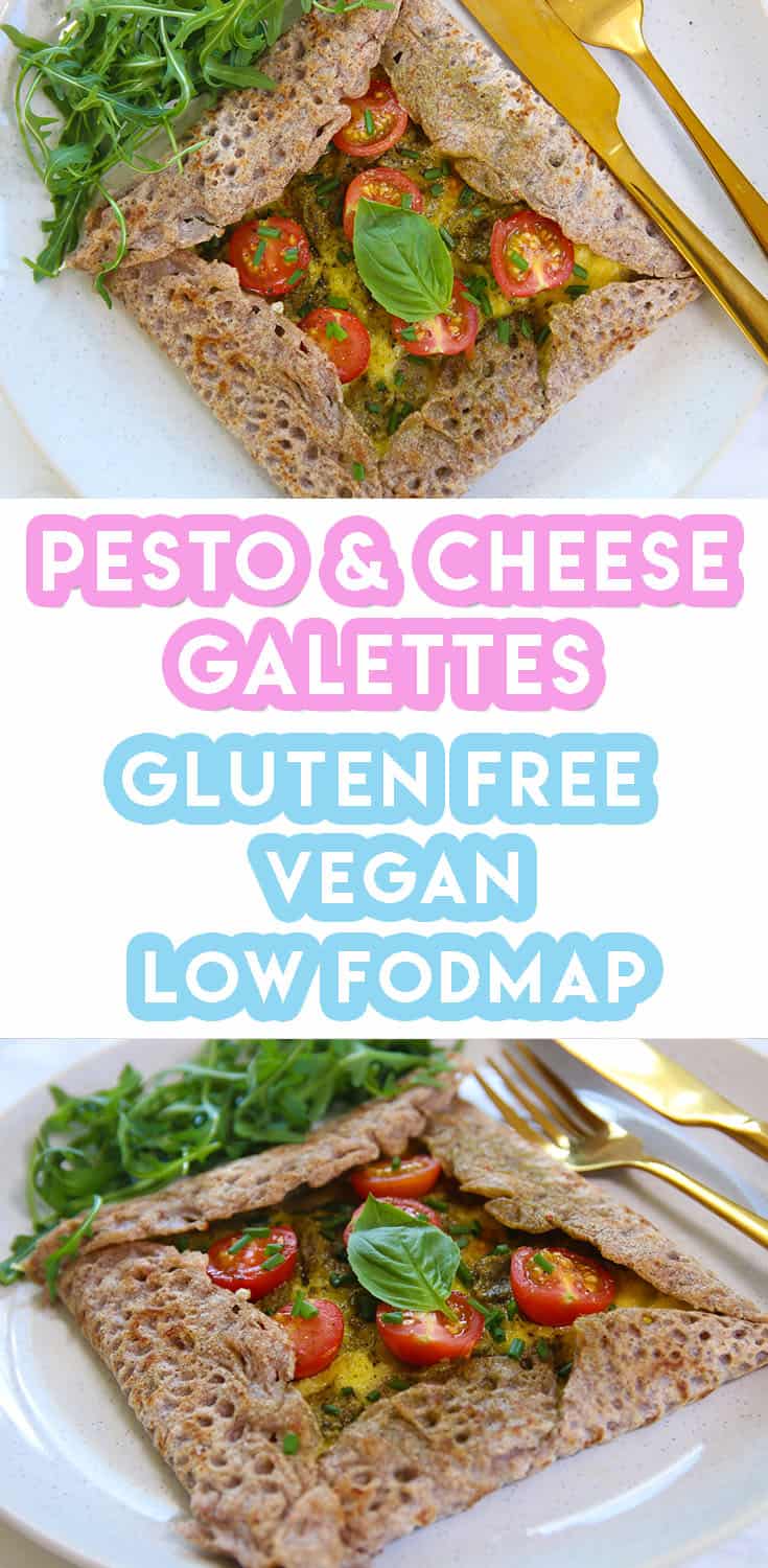 My Basil Pesto Gluten Free and Vegan Buckwheat Galettes Recipe (low FODMAP, egg free)