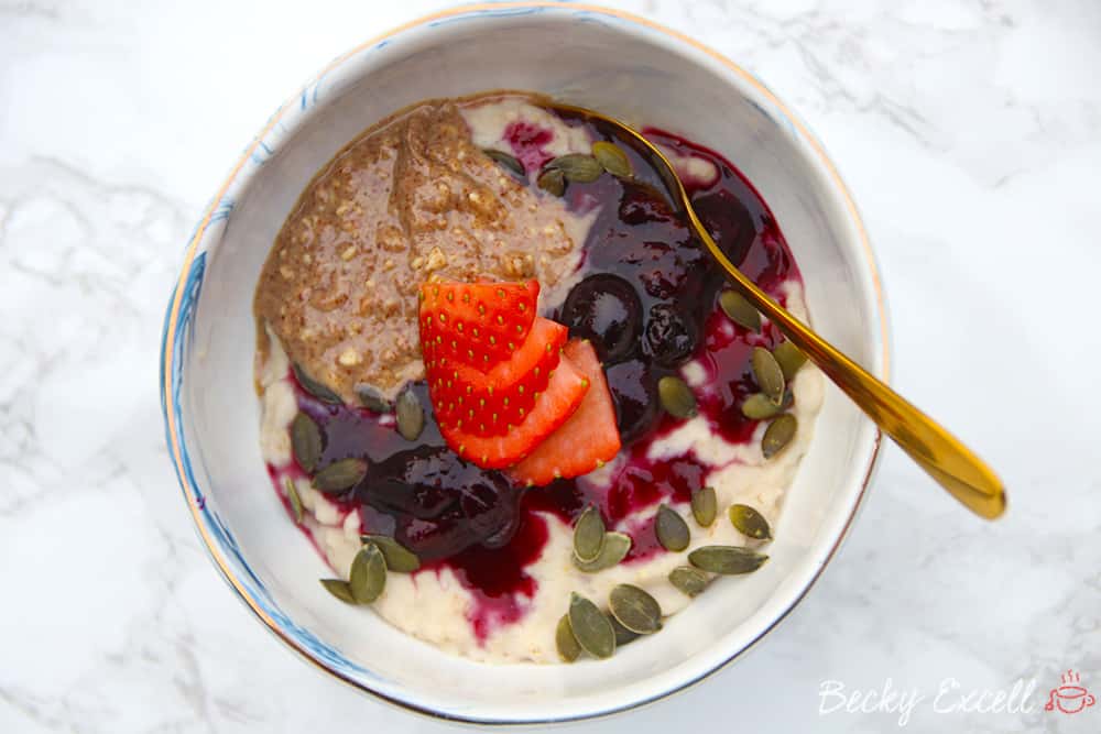 My Gluten Free and Vegan Blueberry Porridge Recipe (low FODMAP)