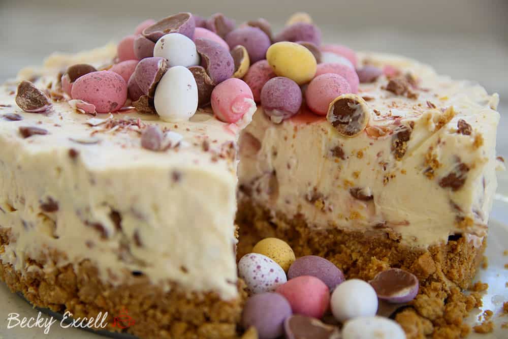 Gluten free mini egg cheesecake