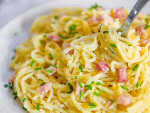 My Gluten Free Spaghetti Carbonara Recipe Low Fodmap Dairy Free