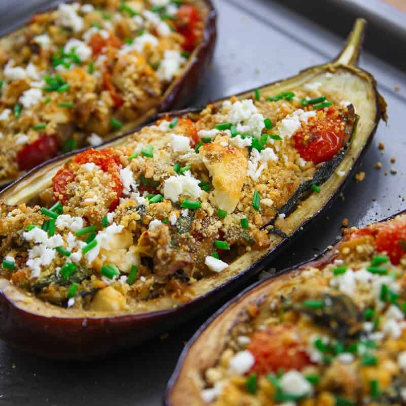 My Gluten Free Stuffed Baked Aubergine Recipe Vegan Low Fodmap 7788