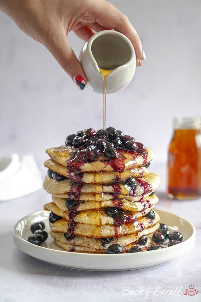 5-Ingredient Gluten Free Blueberry Pancakes Recipe (low FODMAP)