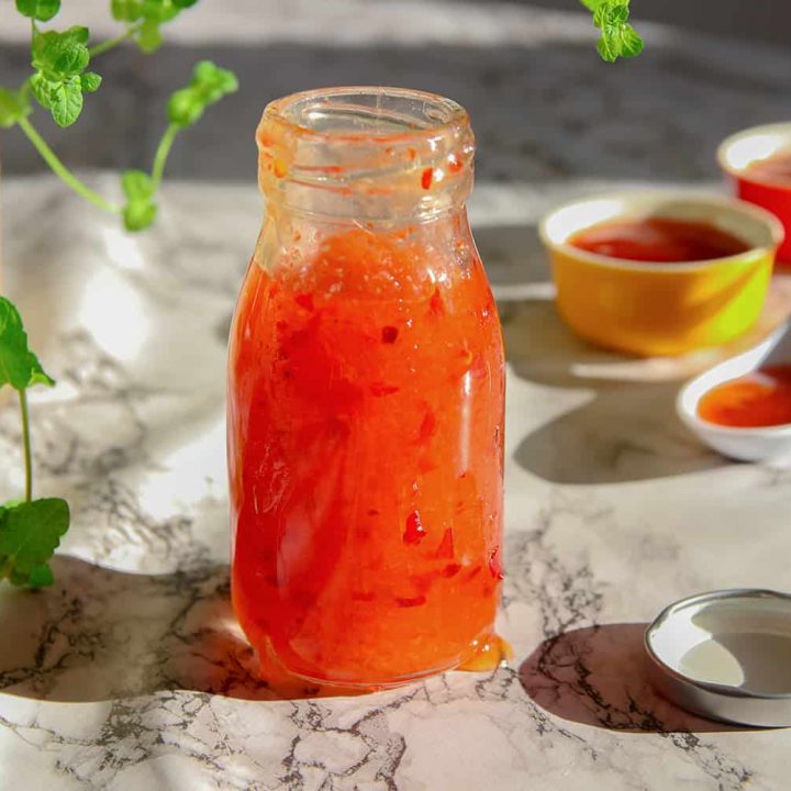Low FODMAP Sweet Chilli Sauce Recipe (gluten free, dairy free)