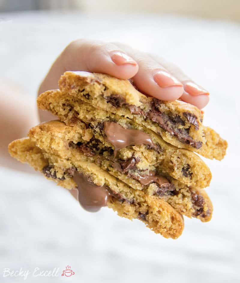 My Gluten Free NutellaStuffed Choc Chip Cookies Recipe (dairy free