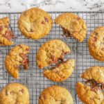 gluten free nutella-stuffed choc chip cookies