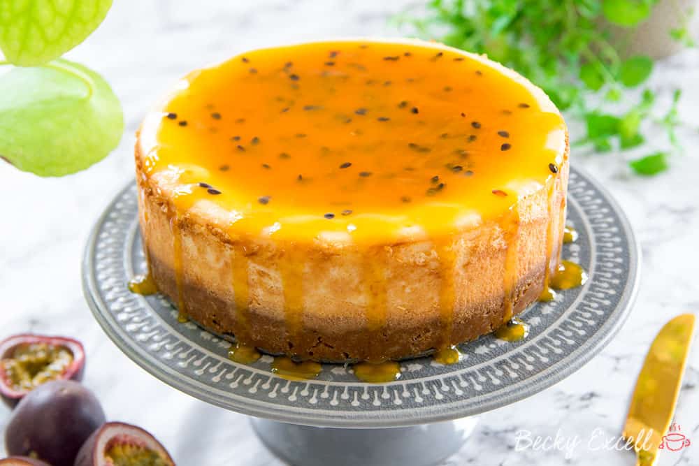 My Gluten Free Passion Fruit Baked Cheesecake Recipe