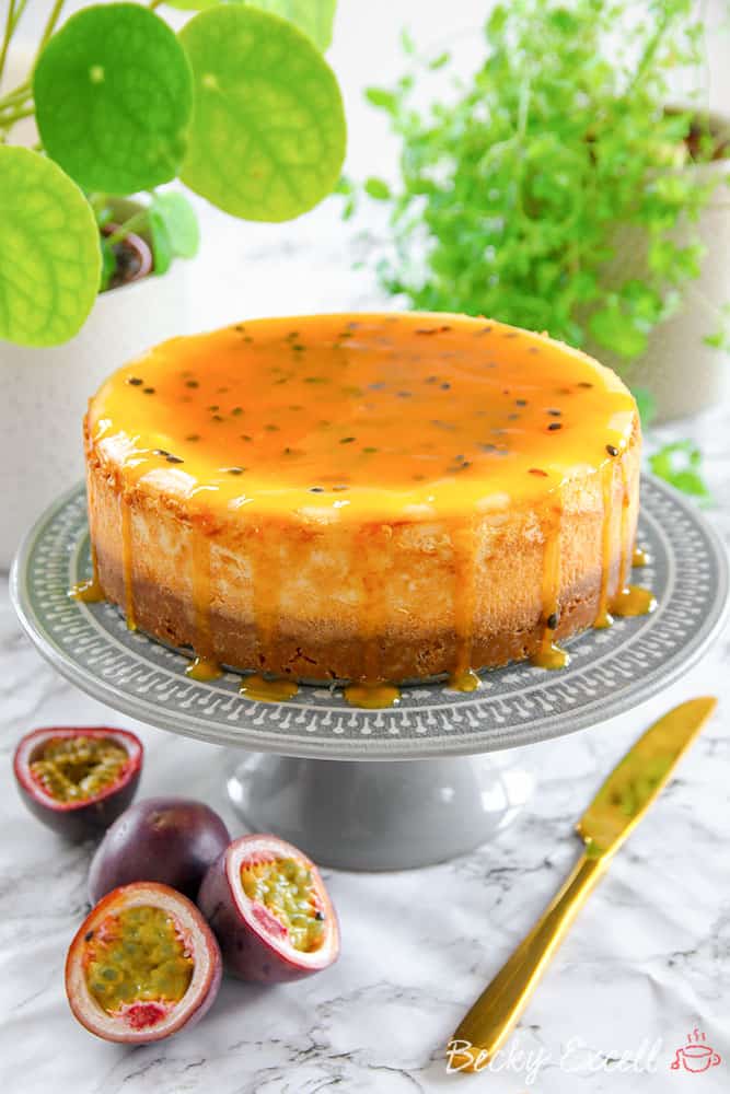 My Gluten Free Passion Fruit Baked Cheesecake Recipe