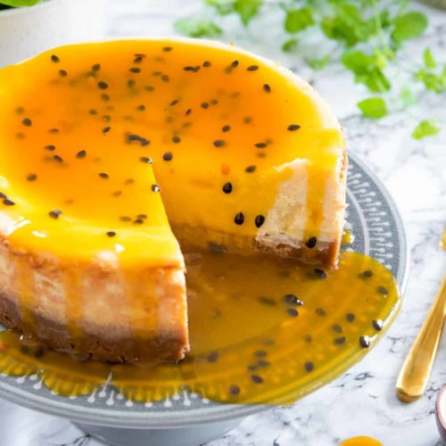 My Gluten Free Passion Fruit Baked Cheesecake Recipe