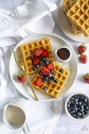 My 4 Ingredient Gluten Free Waffle Recipe (dairy free, low FODMAP)