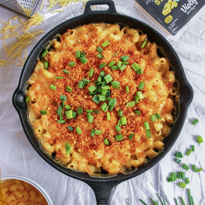 The ULTIMATE Gluten Free Cheesy Pasta Bake Recipe (vegan, dairy free)