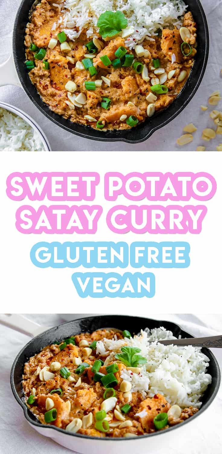 Gluten Free and Vegan Sweet Potato Satay Curry Recipe (dairy free)