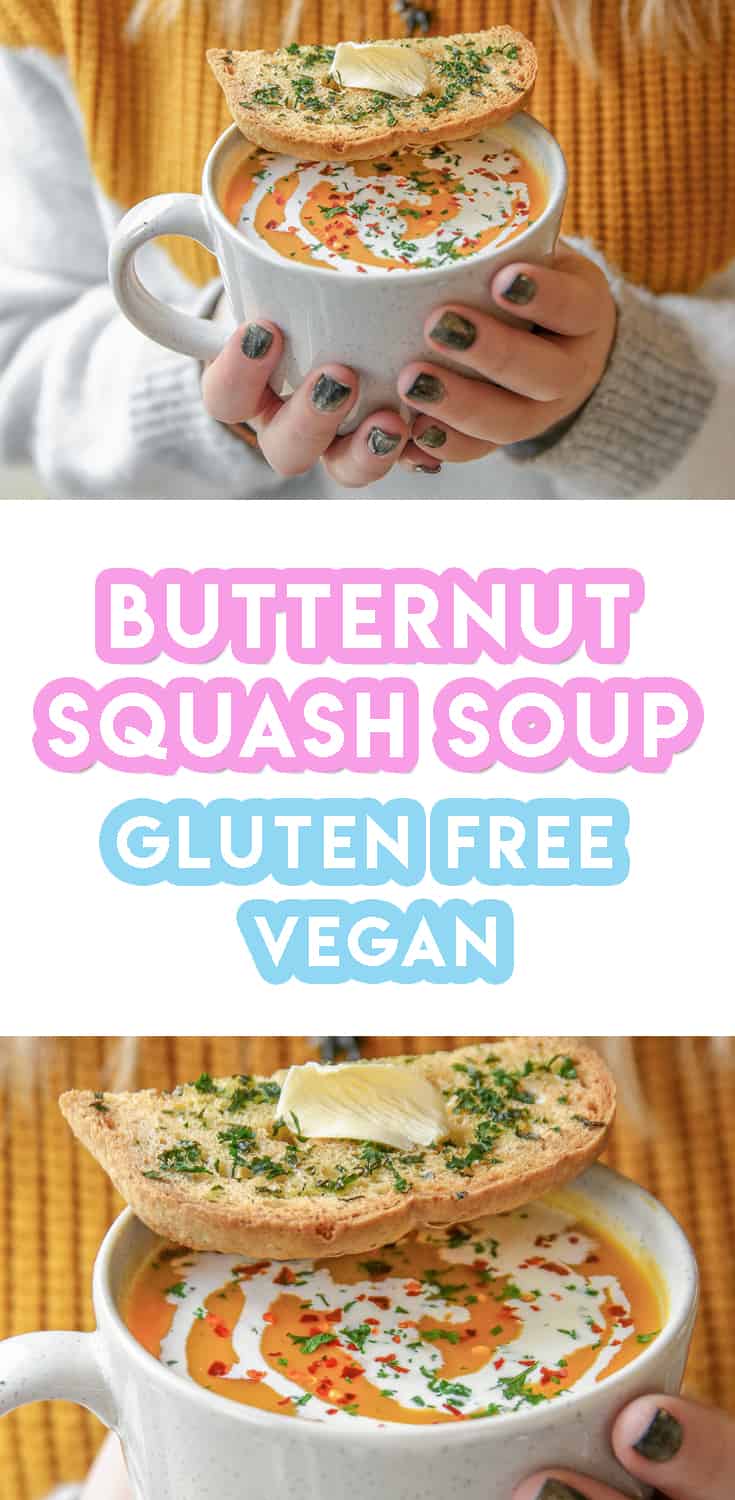 5-Ingredient Gluten Free Butternut Squash Soup Recipe (vegan)