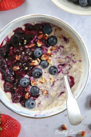 Gluten Free Overnight Oats Recipe (vegan, low FODMAP)