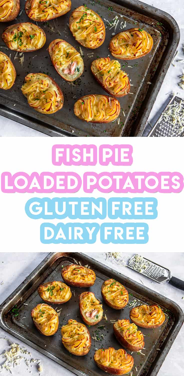 My Gluten Free Fish Pie Loaded Potato Skins Recipe (dairy free, low FODMAP)