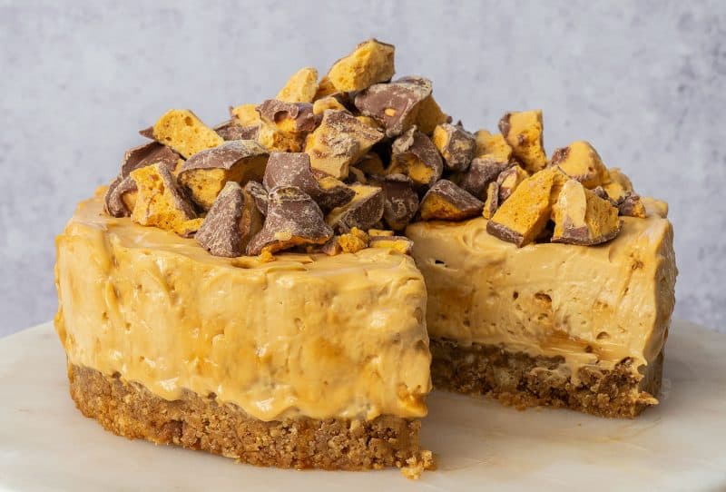 My Valentine’s No-Bake Gluten Free Honeycomb Cheesecake Recipe