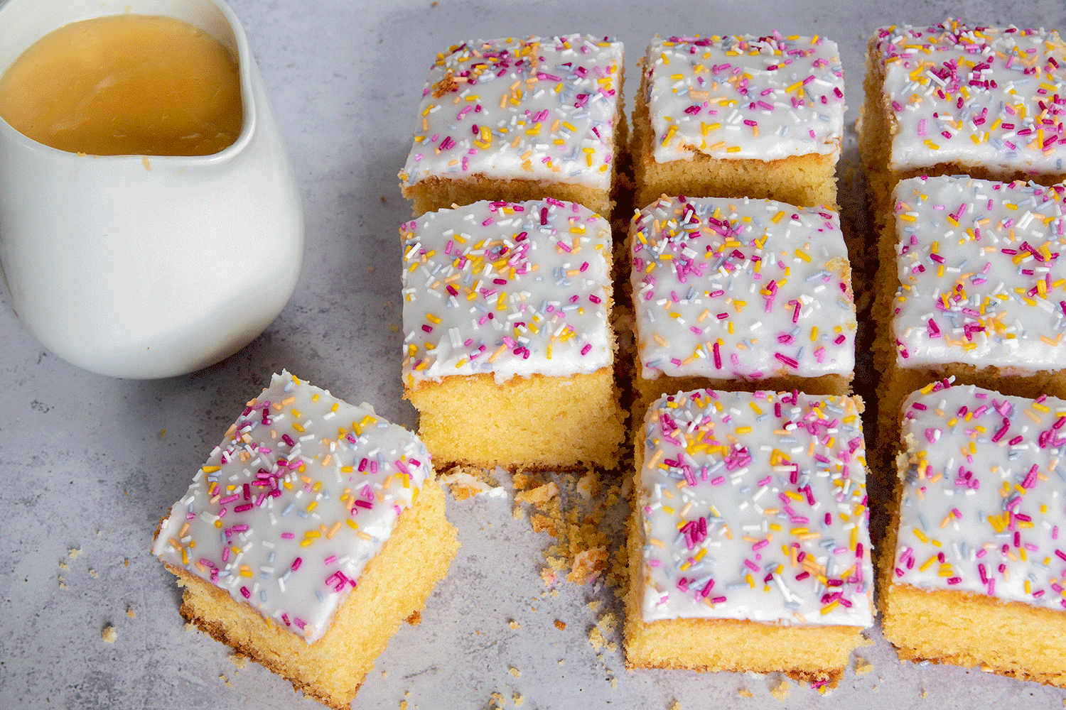 Gluten Free School Dinner Sponge Cake Recipe (dairy free, low FODMAP)