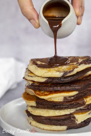 Gluten Free Marble Pancakes Recipe (dairy free, low FODMAP)