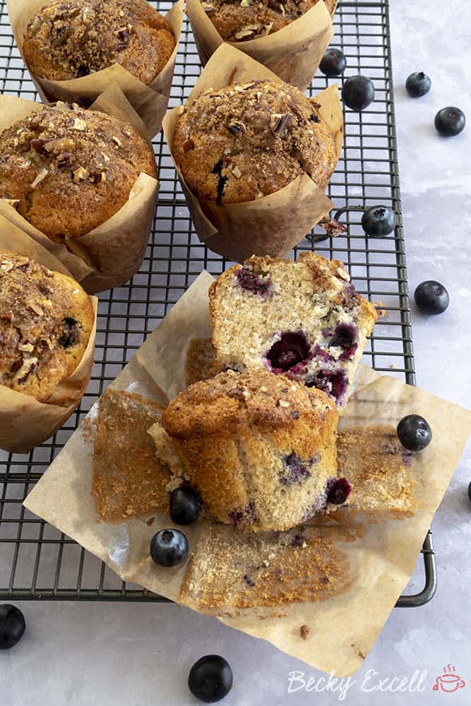 Vegan Blueberry Muffins - Rainbow Nourishments