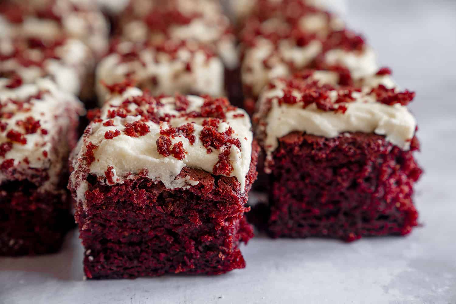 My Gluten Free Red Velvet Traybake Recipe (vegan + dairy free)