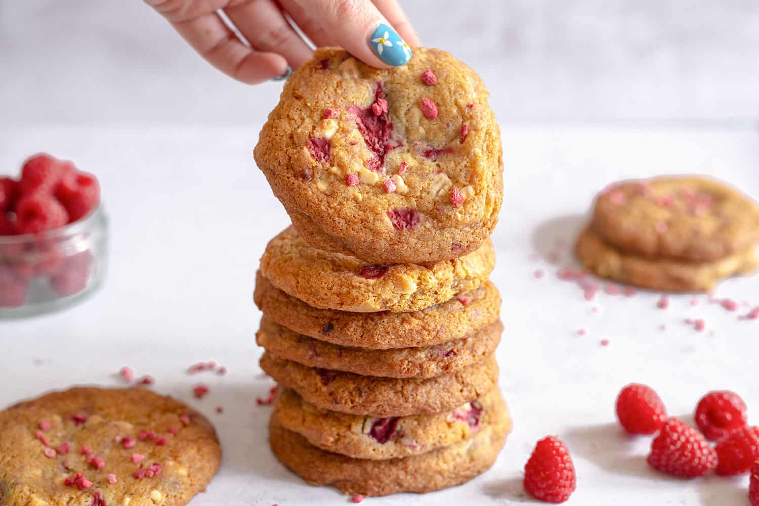 Gluten Free White Chocolate and Raspberry Cookies Recipe (dairy free)