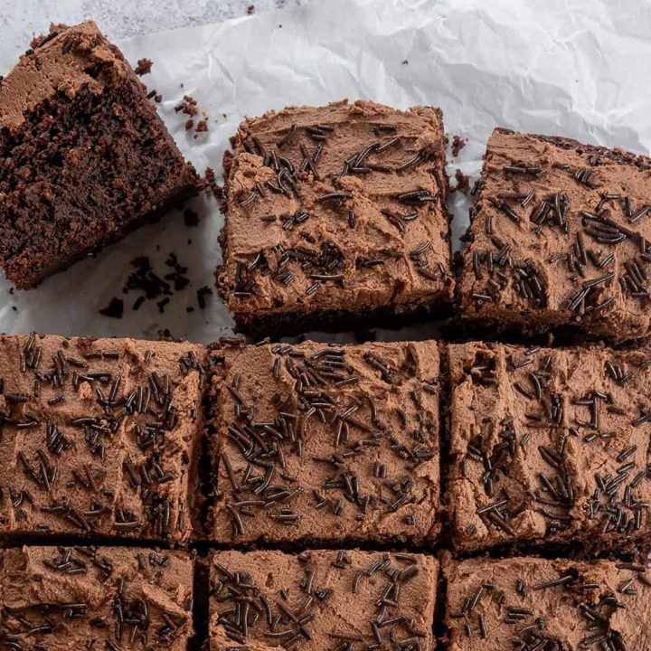 My Gluten Free Chocolate Traybake Recipe (dairy free, low FODMAP)