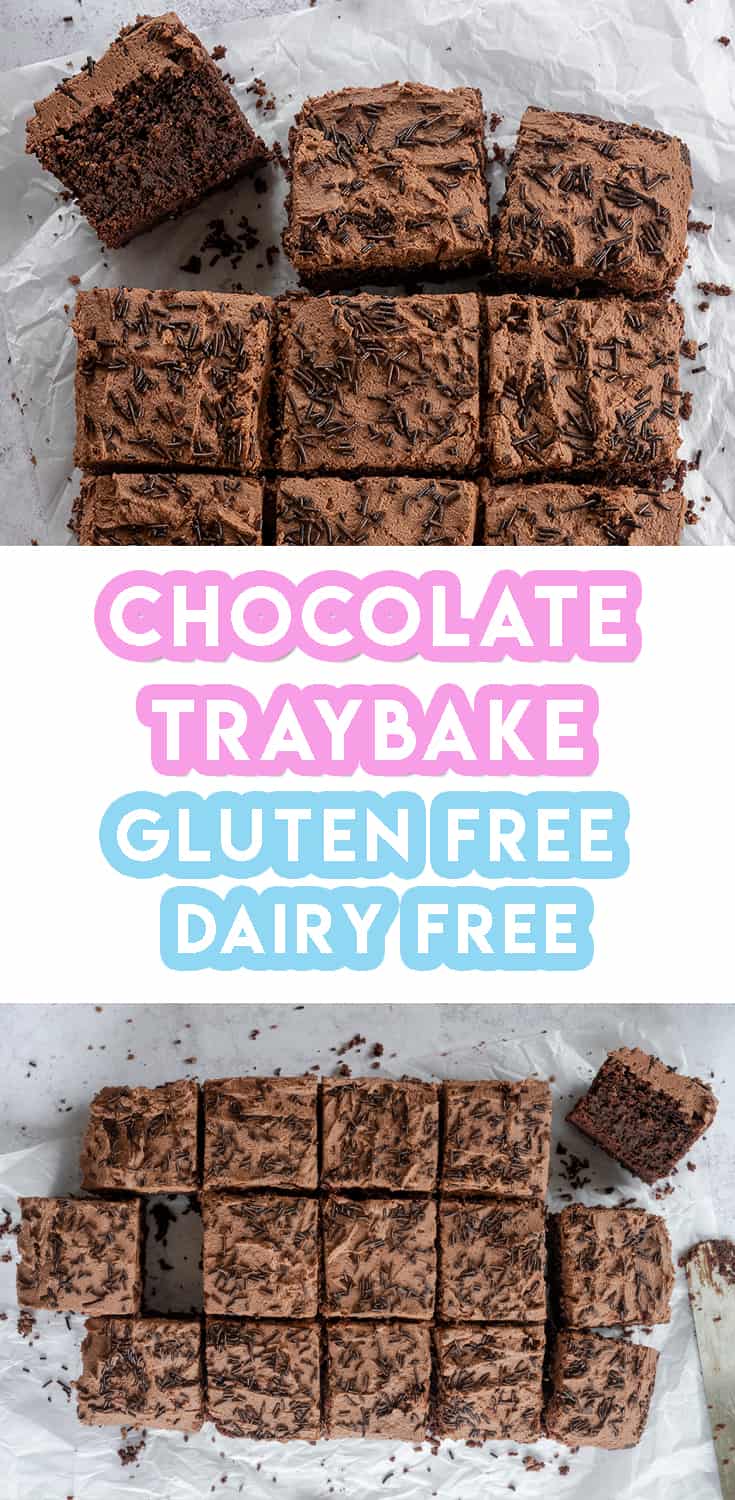 My Gluten Free Chocolate Traybake Recipe (dairy free, low FODMAP)