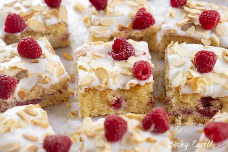 My Gluten Free Bakewell Traybake Recipe (dairy free)