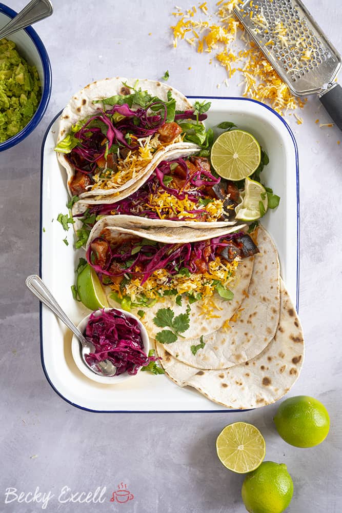 My Gluten Free Veggie Chilli Tacos with Pink Pinkled Cabbage Recipe (vegan, low FODMAP)