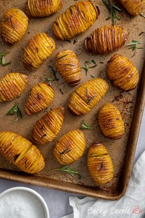 Hasselback Potatoes Recipe - BEST EVER! (vegan, low FODMAP)