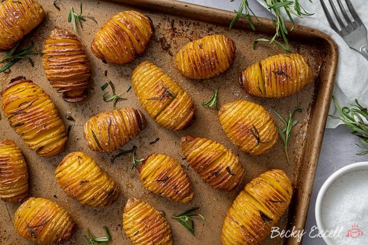 Hasselback Potatoes Recipe - BEST EVER! (vegan, low FODMAP)