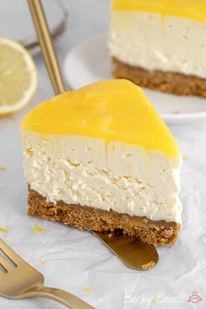 Gluten Free Lemon Cheesecake Recipe (No-Bake) - BEST EVER!