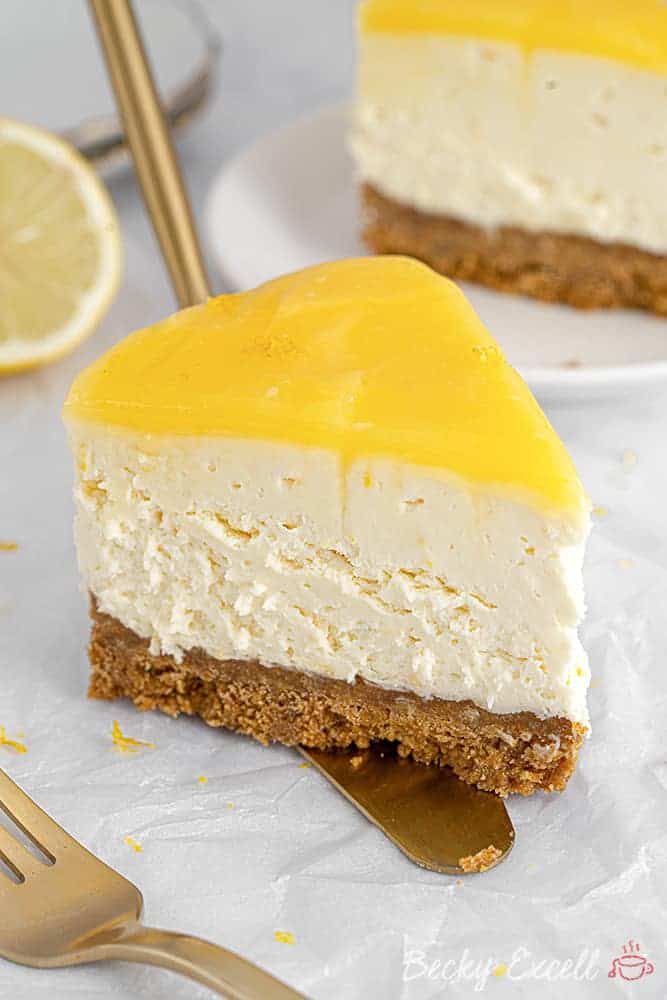 Gluten Free Lemon Cheesecake Recipe (No-Bake) - BEST EVER!