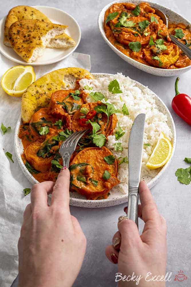 Vegan Masala Curry Recipe with Sweet Potato (dairy free, low FODMAP option)