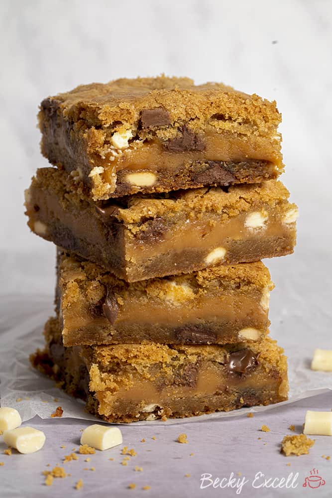 Salted Caramel Cookies Gluten Free Salted Caramel Cookie Bar Recipe dairy free 